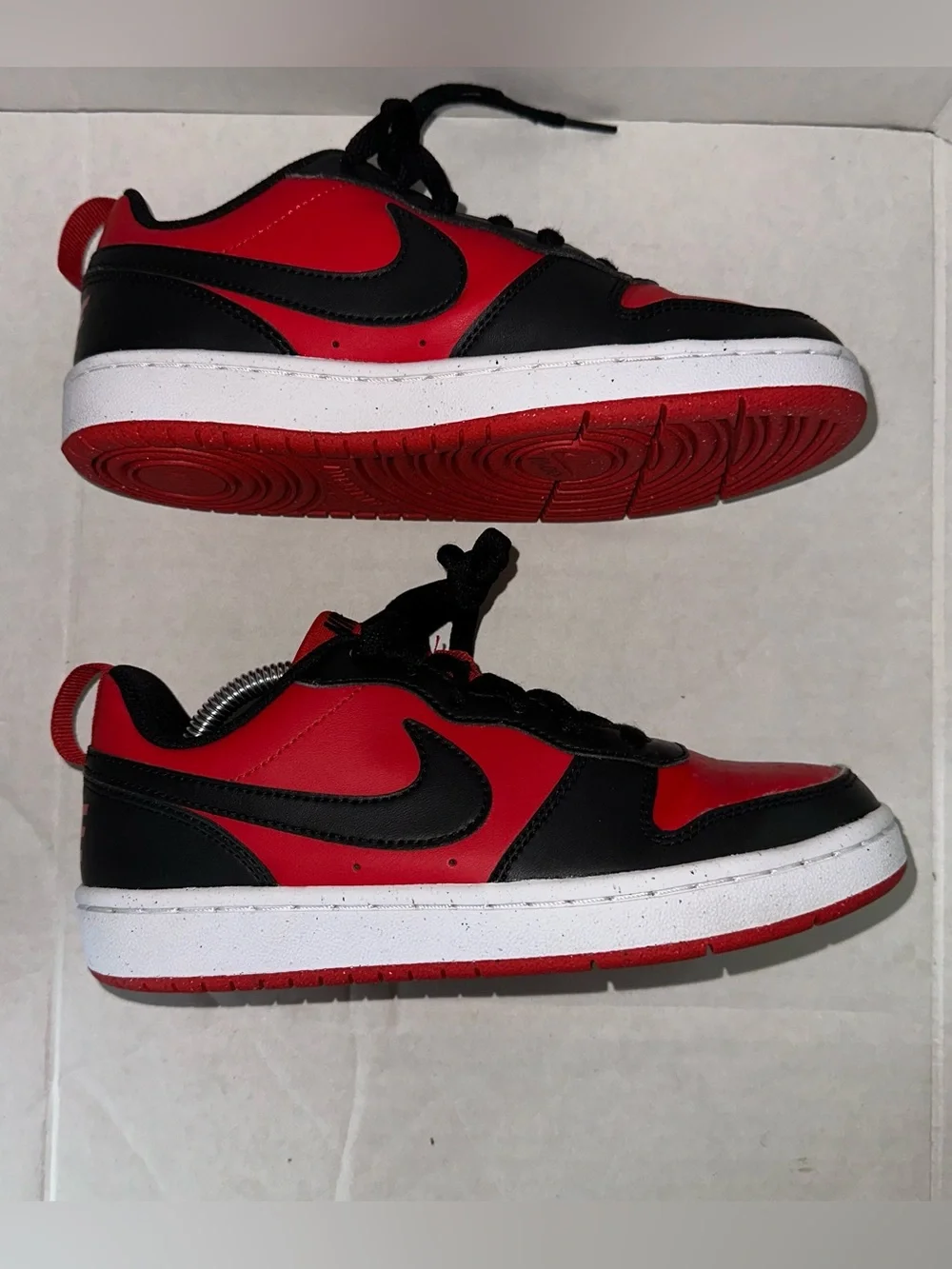 Nike Youth Court Borough Low Recraft GS Shoes Red Black  DV5456-600 Size 4Y